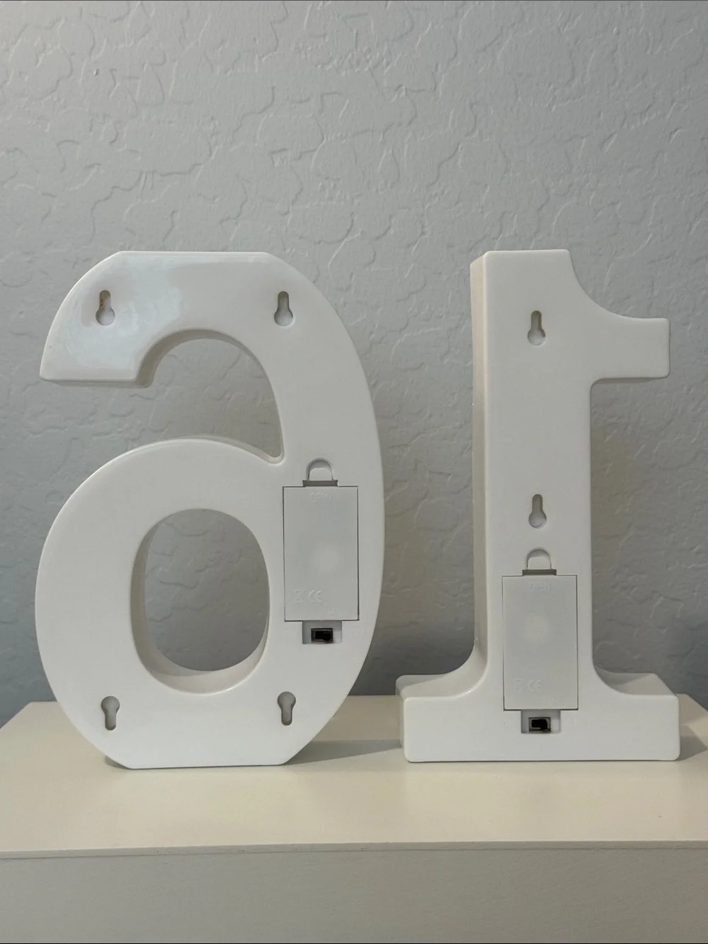 White Light-Up Number 16 Decorative Marquee